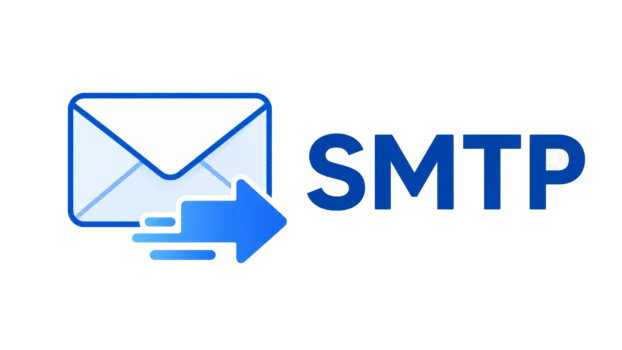 SMTP email sending icon with an envelope and arrow