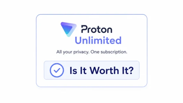 Proton Unlimited logo with the question “Is It Worth It?” on a simple review graphic.