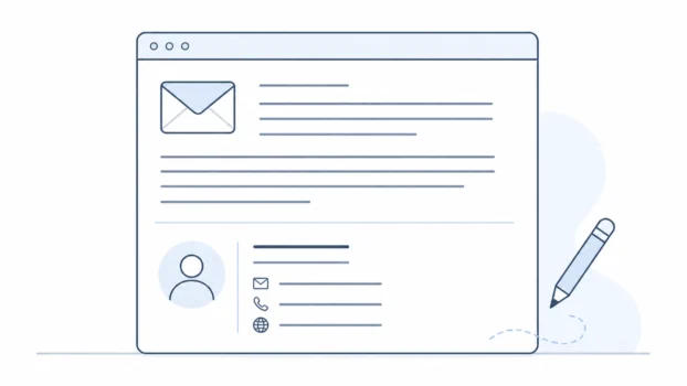 Email message with a simple signature block at the bottom