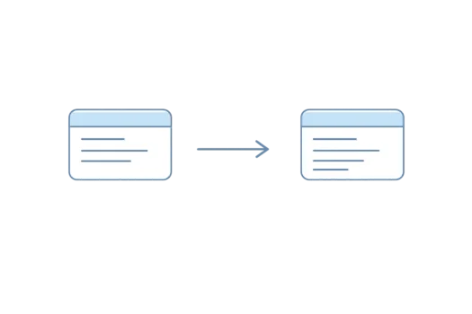 Featured image for how to forward an email, showing an email moving from one inbox to another